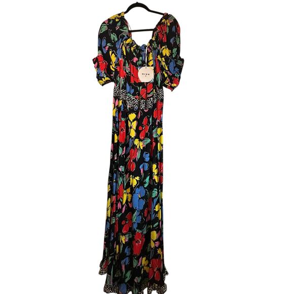 NWT Rixo Floral Off Shoulder Maxi Dress - Size 24/26 - Picture 15 of 15